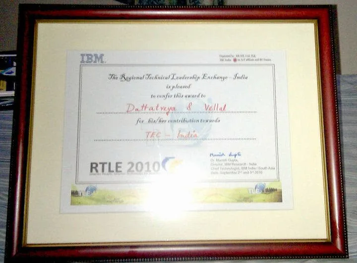 Certificate: Named the most influential Technical Experts Council member in India
