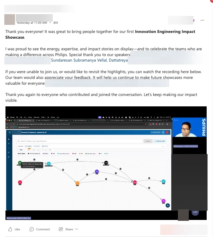 Document: Presented at Philips' first Innovation Engineering Impact Showcase
